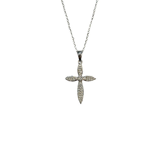 Dainty Diamond Cross Necklace - 0.16 CT