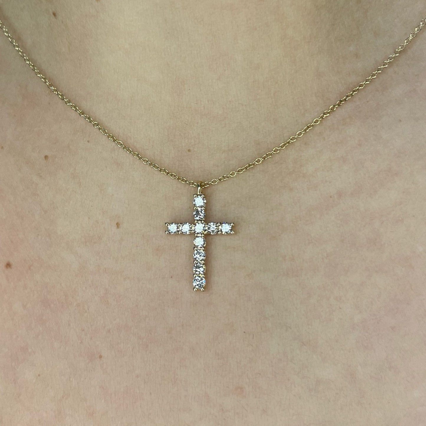 Chocolate Diamond Cross Necklace - 0.48 CT