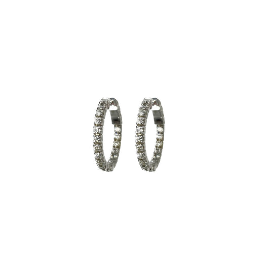 Inside-Out Diamond Hoops - 1.35 CT