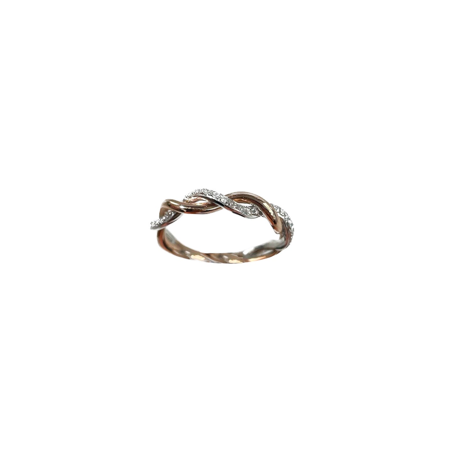 Two-tone Twisted Diamond Band - .23 CT