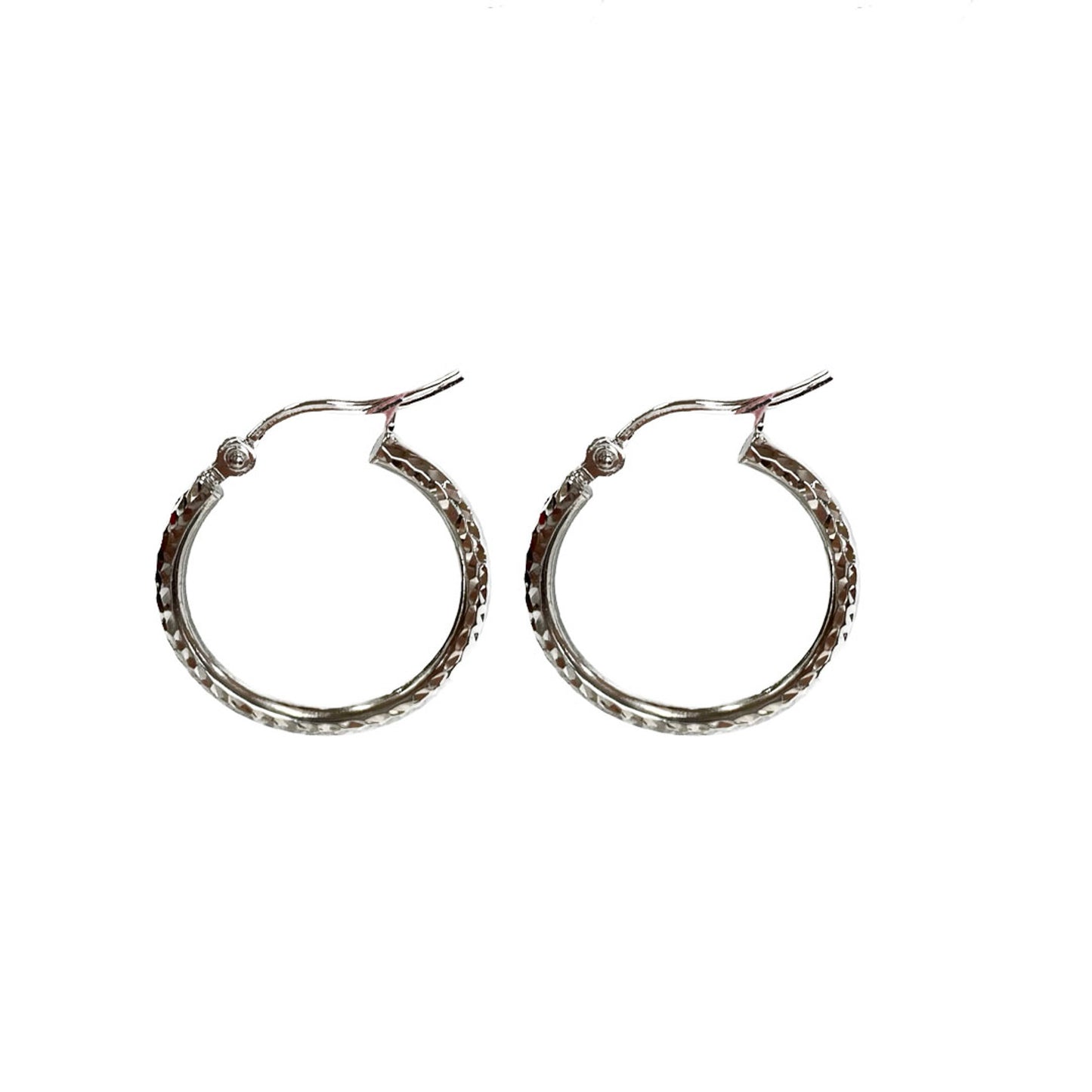 Classic Diamond Cut Hoops