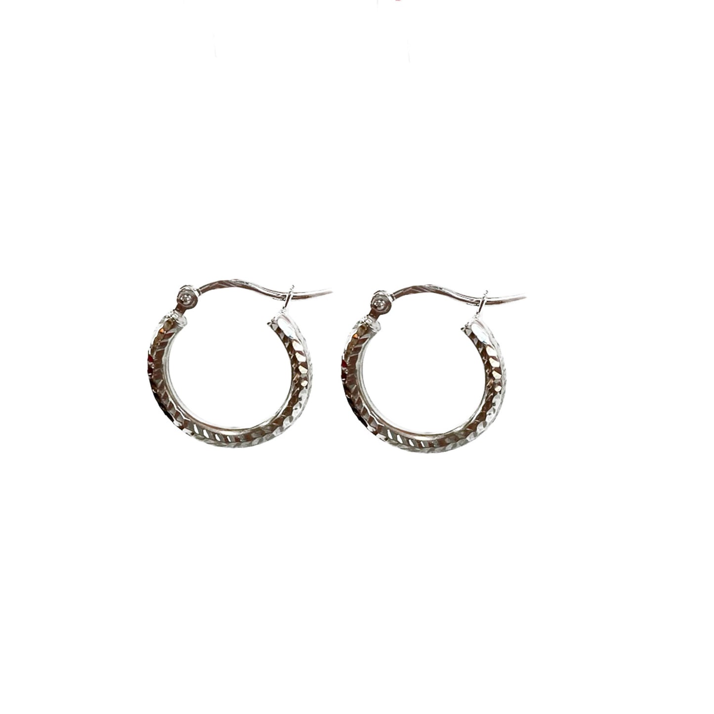 Mini Diamond Cut Hoops