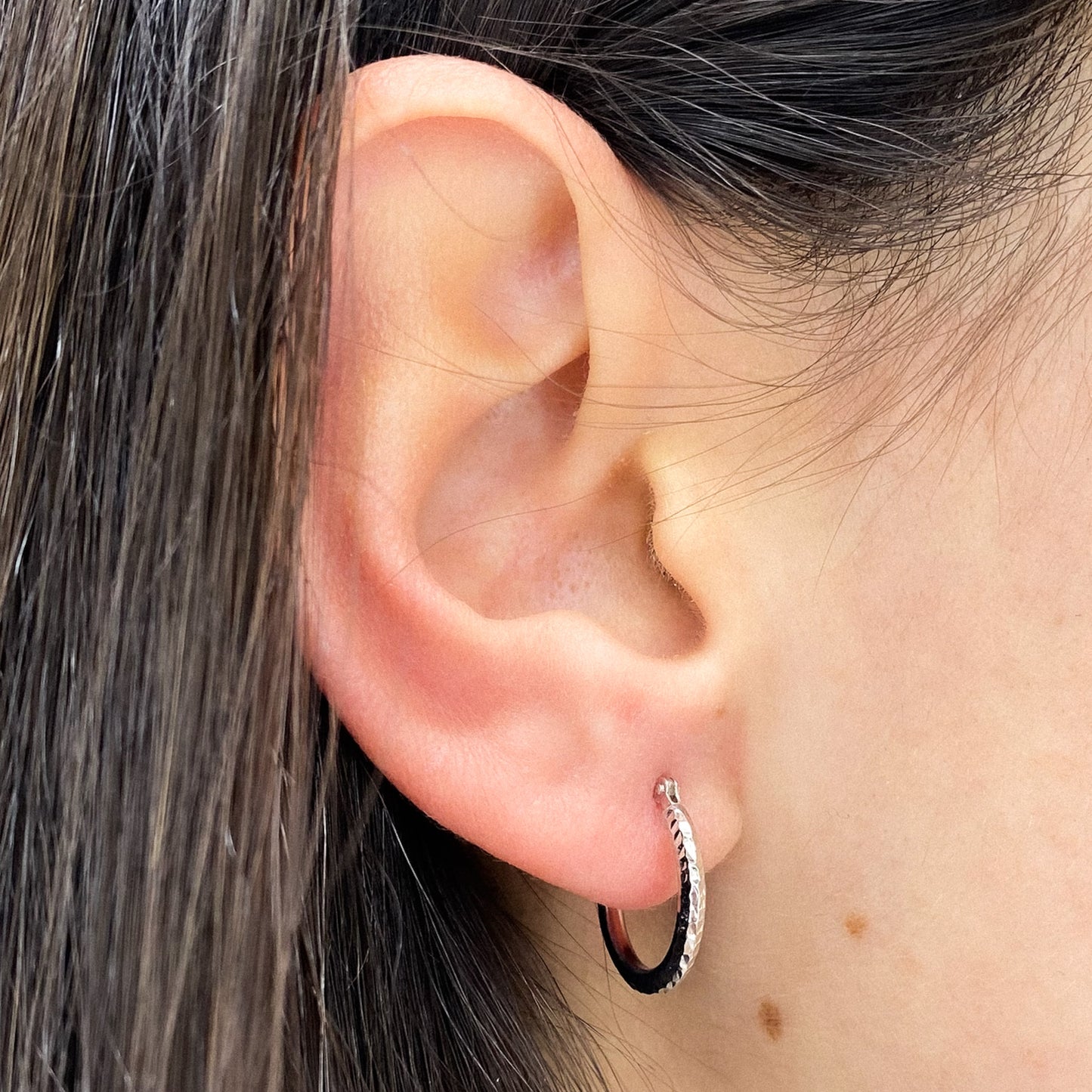 Mini Diamond Cut Hoops