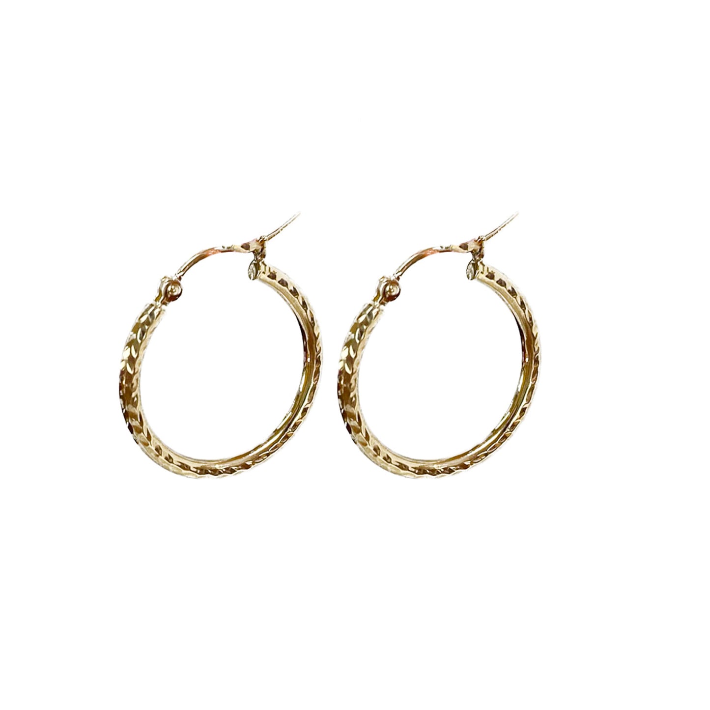 Classic Diamond Cut Hoops