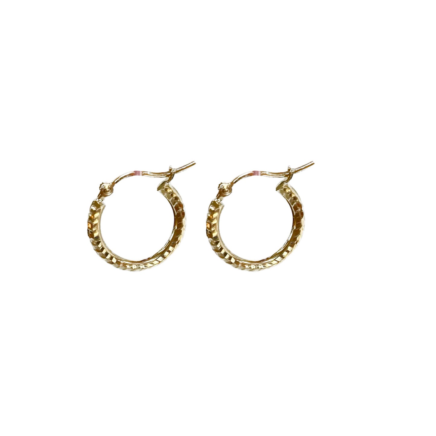 Mini Diamond Cut Hoops