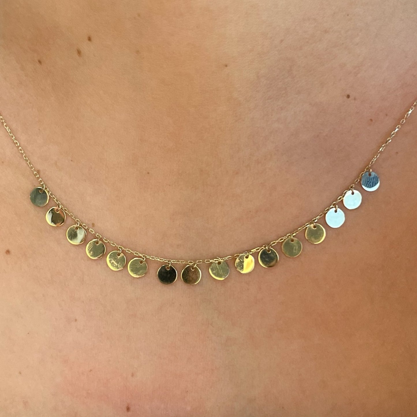 Gold Disc Necklace