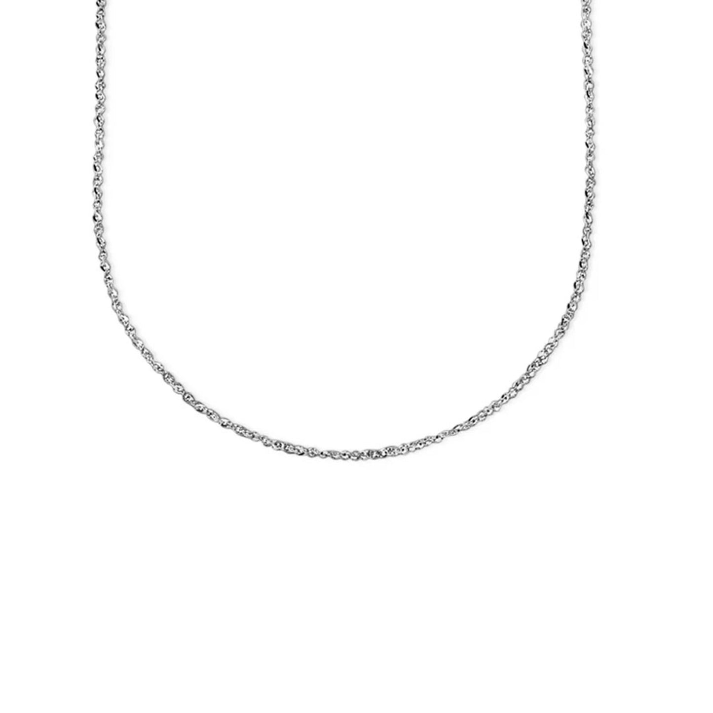 White Gold Beaded Necklace