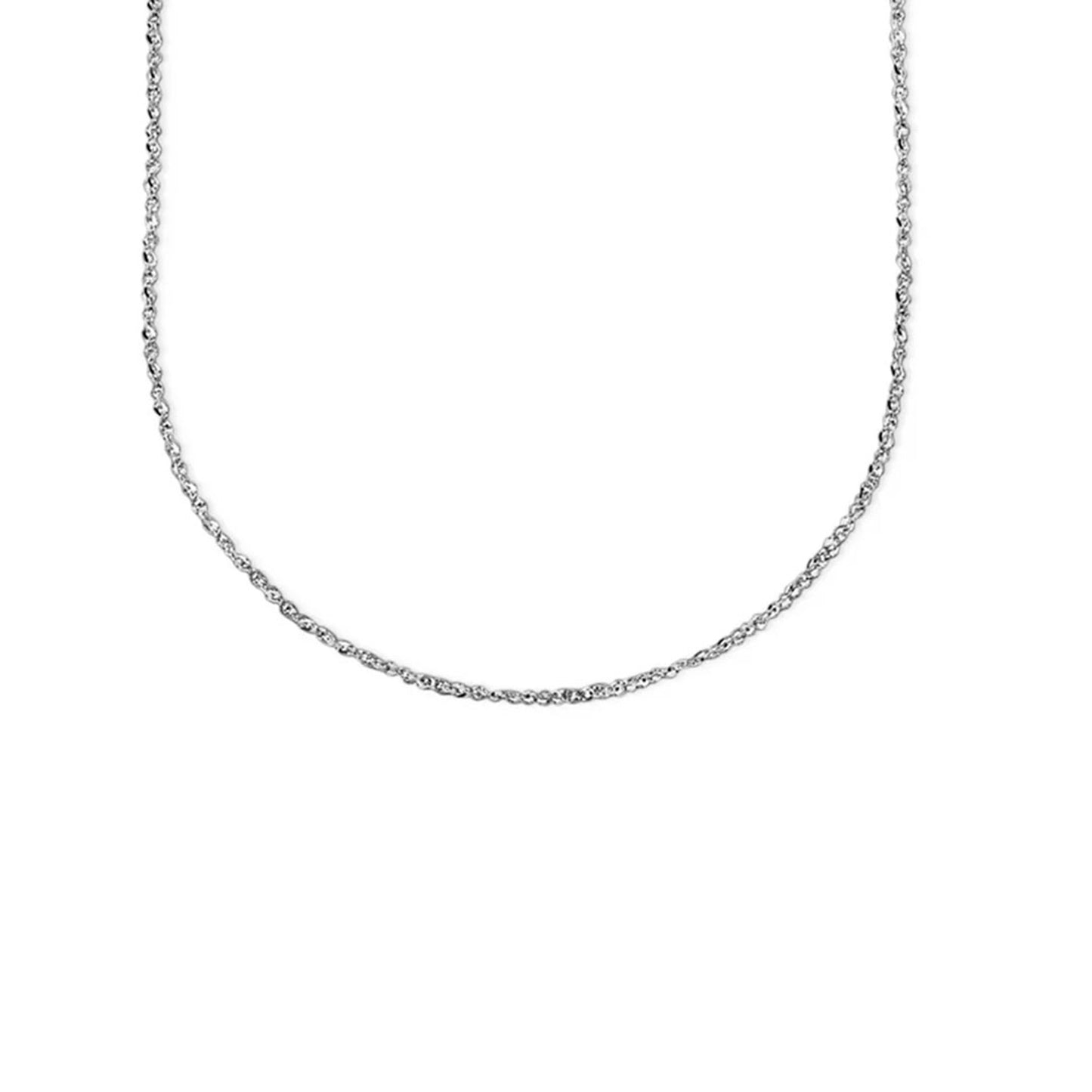 White Gold Beaded Necklace