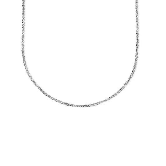 White Gold Beaded Necklace