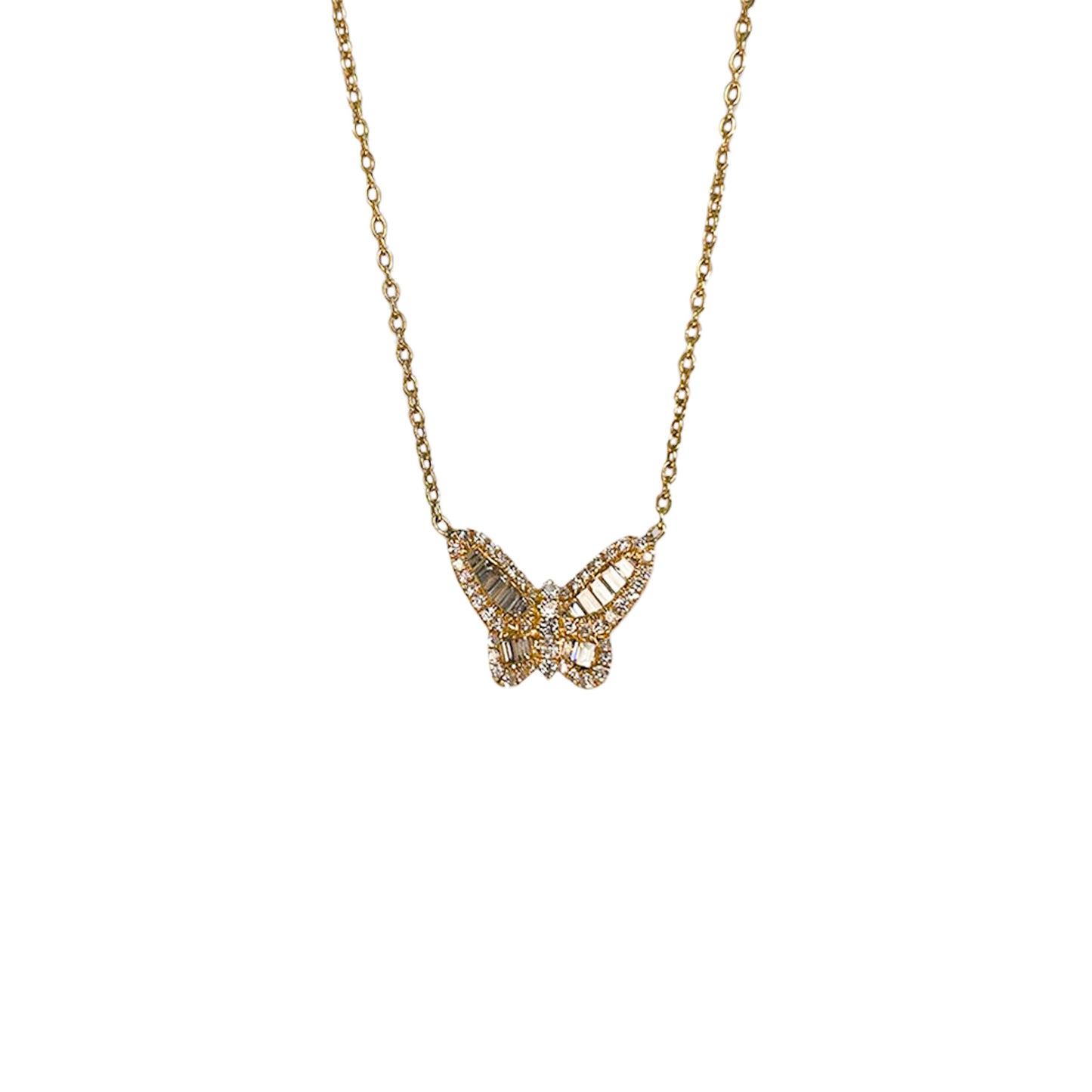 Butterfly Diamond Necklace - 0.89 CT