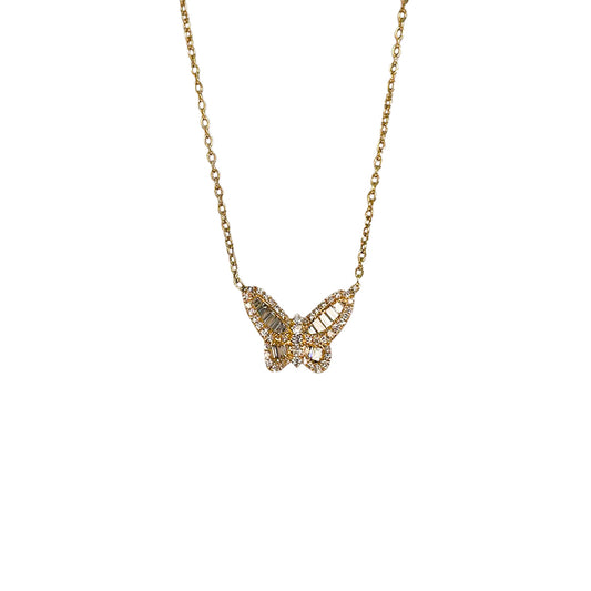 Butterfly Diamond Necklace - 0.89 CT