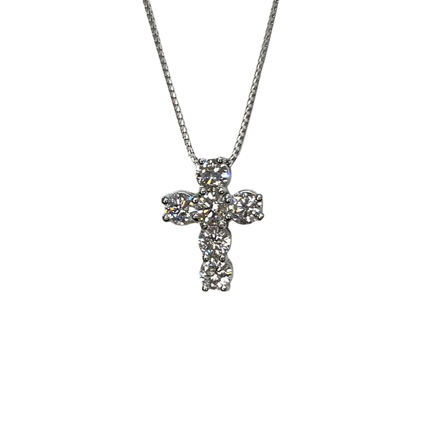 Lab Diamond Cross Necklace - 3.00 CT