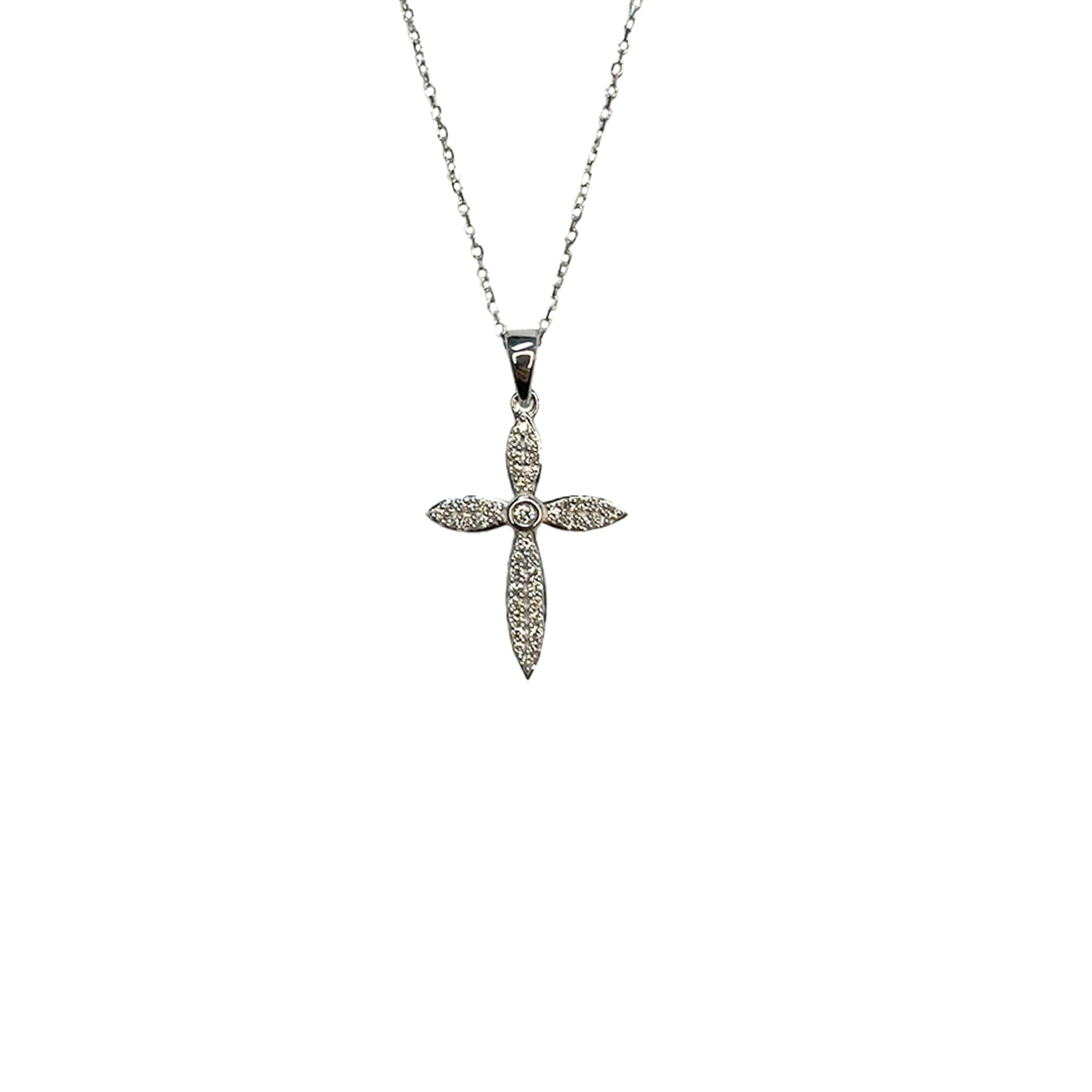 Dainty diamond deals cross necklace