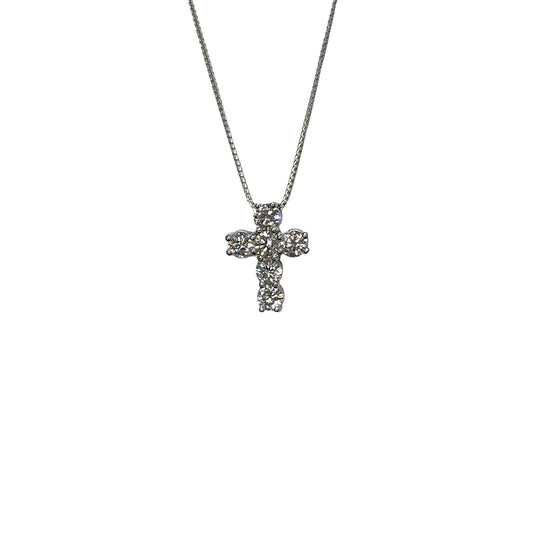Lab Diamond Cross Necklace - 1.48 CT