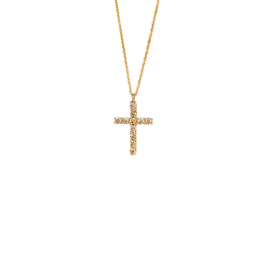 Chocolate Diamond Cross Necklace - 0.48 CT