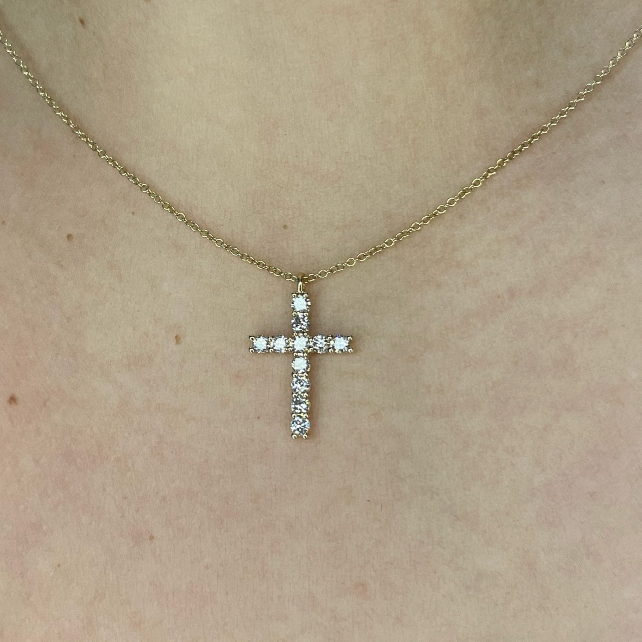 Chocolate diamond cross deals necklace