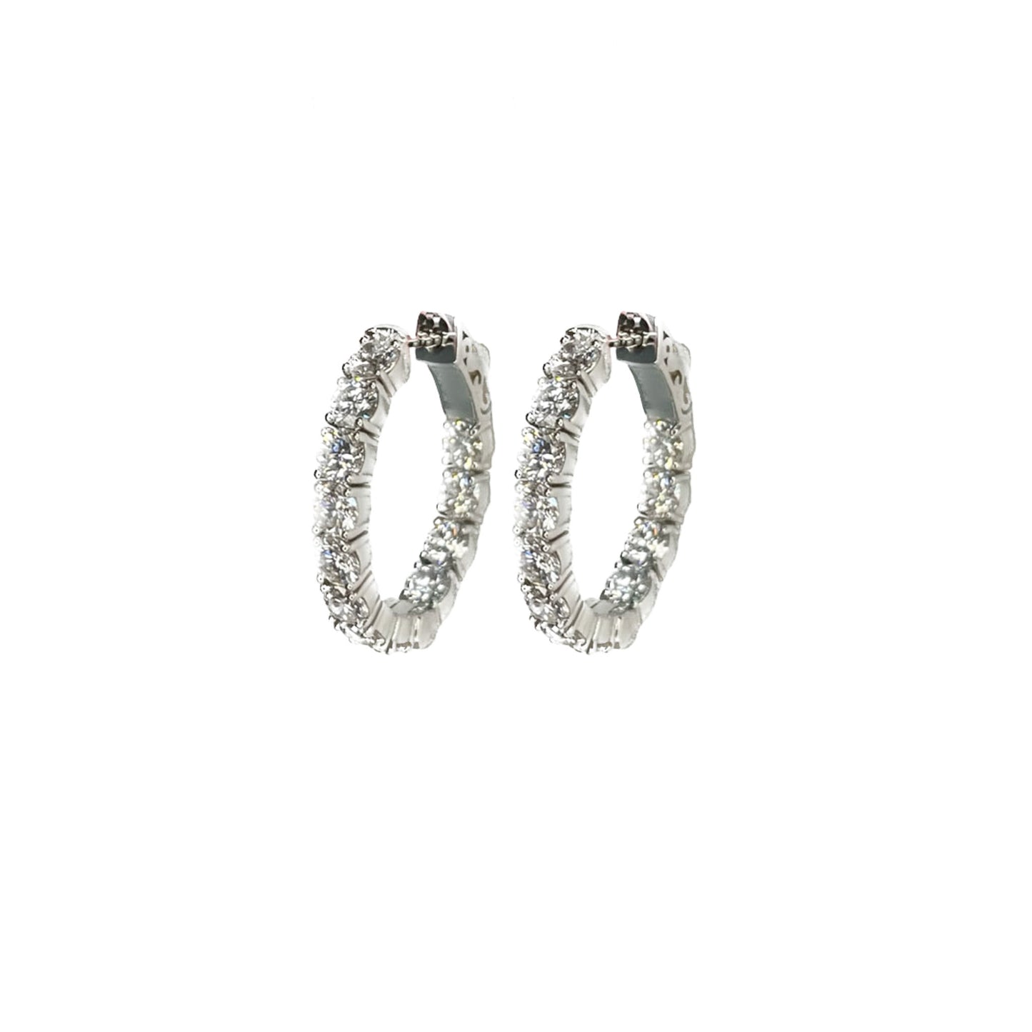Inside-Out Diamond Hoops - 3.68 CT