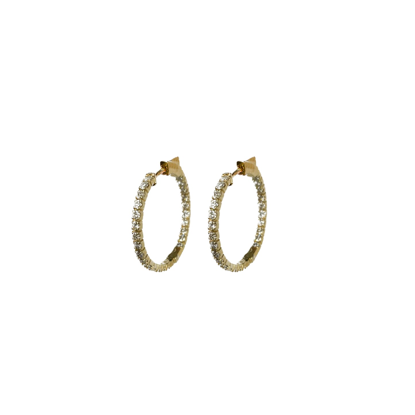 Inside-Out Diamond Hoops - 1.75 CT