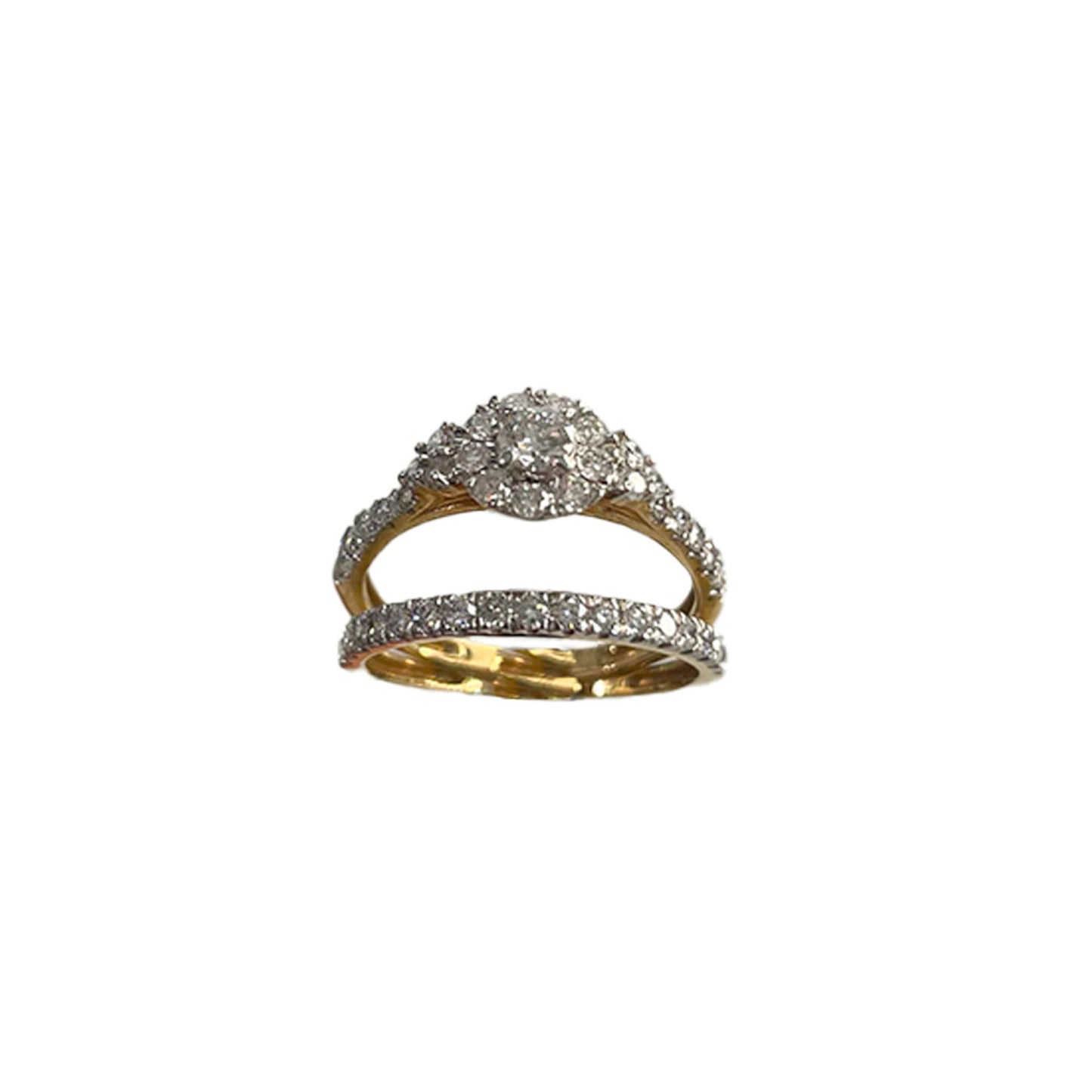 3-stone Round Diamond Bridal Set - 1.20 CT