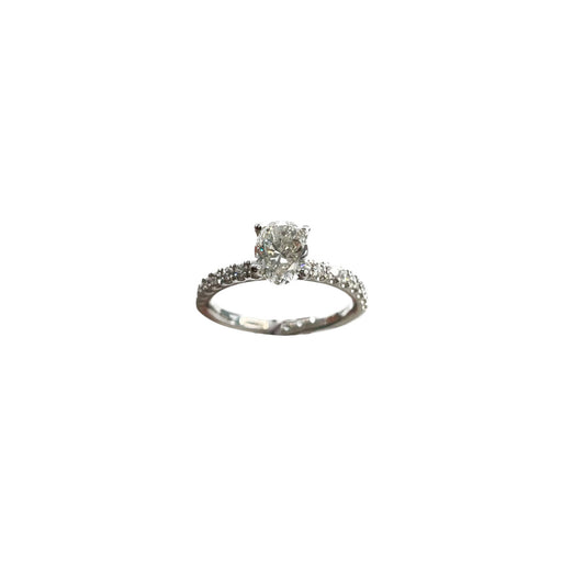 Oval Cut Solitaire Engagement Ring - 1.34 CT