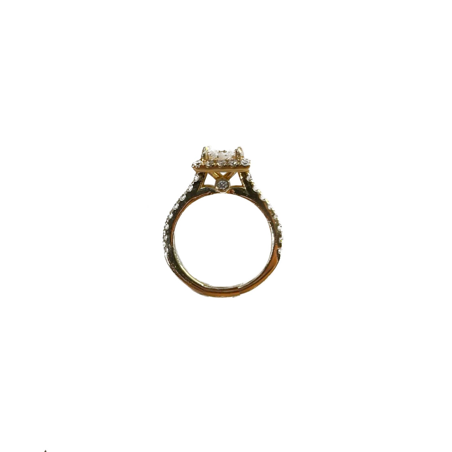 Princess Cut Halo Engagement Ring - 2.06 CT
