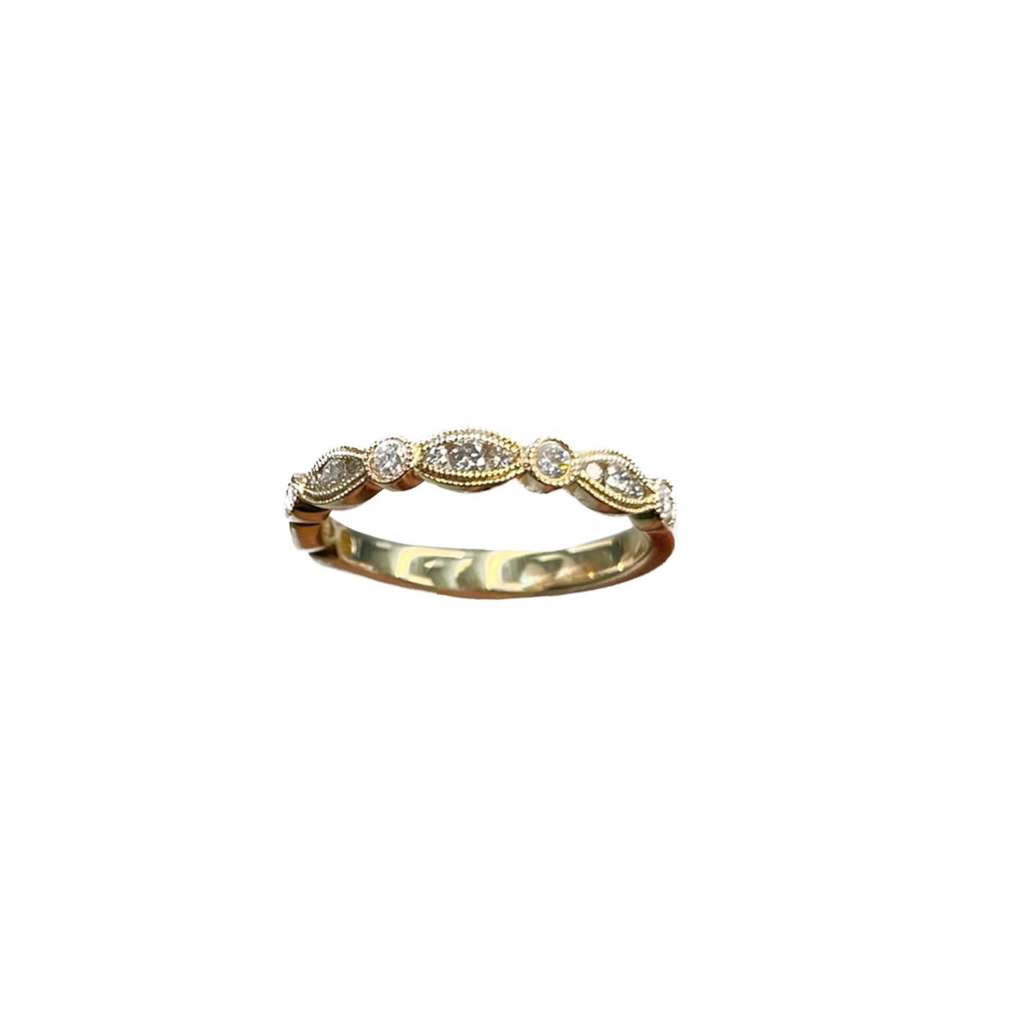 Vintage Yellow Gold Band - 0.29 CT